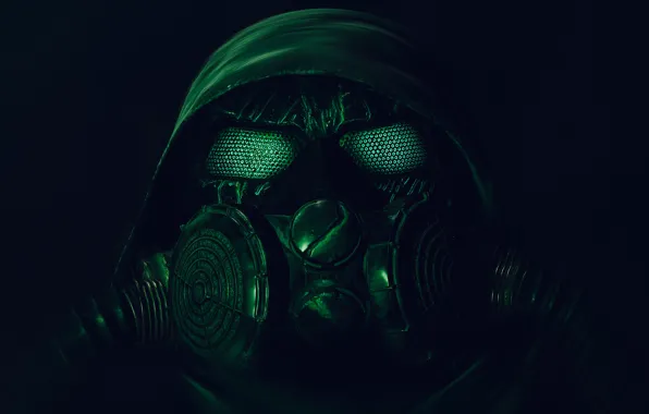 Фон, противогаз, сталкер, Chernobylite