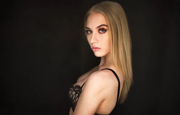 Model, Portrait, Close Up, George Dutch, Sensual Gaze, Lace Top