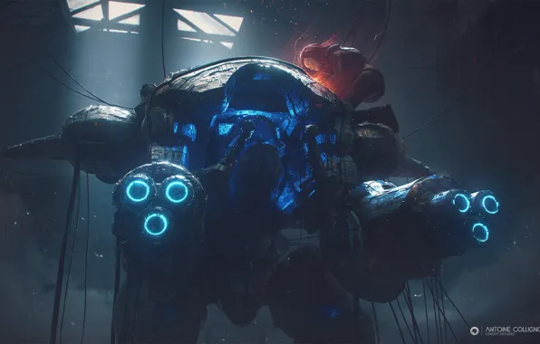 Машина, оружие, человек, ангар, d.va maintenance