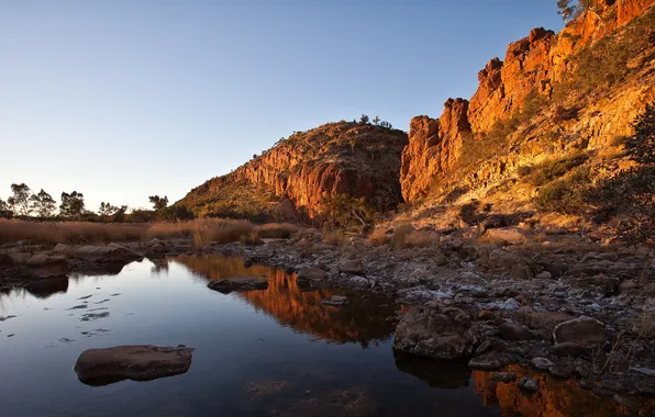 Пейзаж, горы, озеро