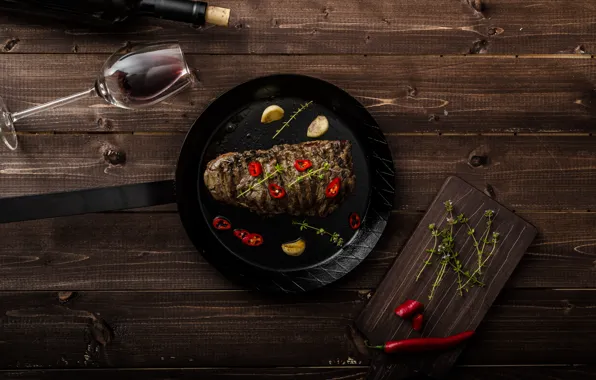 Мясо, перец, специи, стейк, гриль, пряные