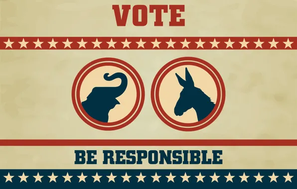 Картинка elephant, kangaroo, responsibility, vote