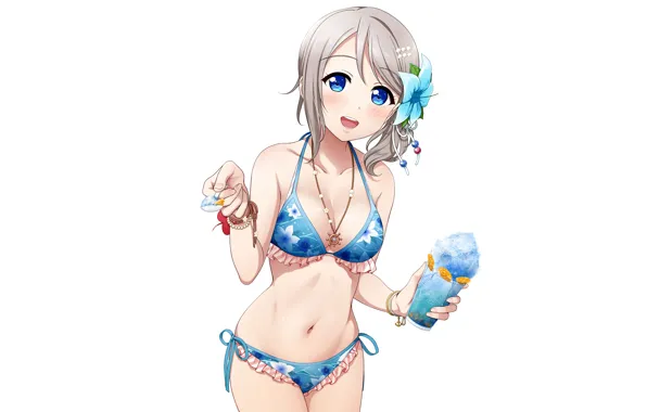 Girl, sexy, cleavage, long hair, boobs, anime, beautiful, pretty