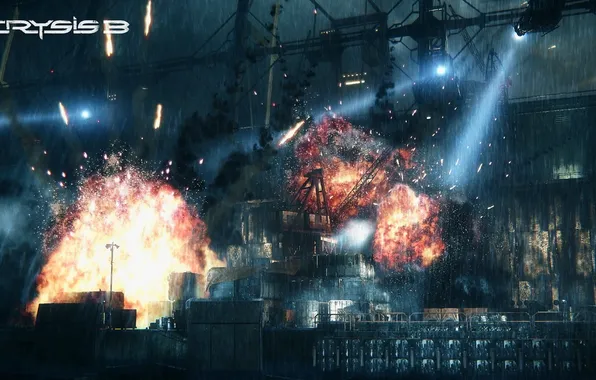 Взрыв, Crysis, Crytek, Electronic Arts, CryEngine 3