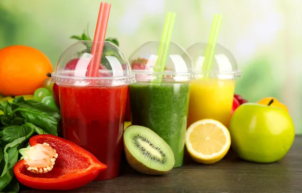 Лимон, apple, киви, коктейль, перец, cocktail, pepper