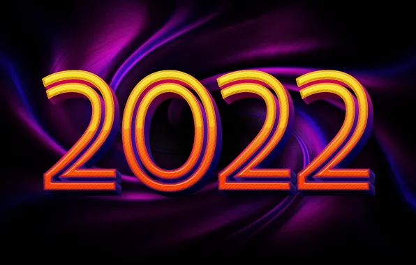 Зима, фон, праздник, цифры, Новый год, new year, 2022