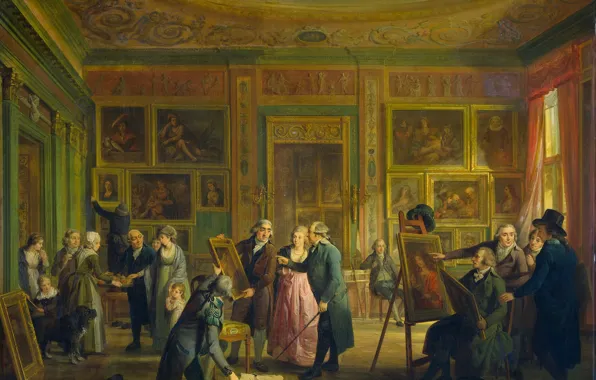 Масло, картина, жанровая, Adriaan de Lelie, Художественная Галерея в Амстердаме, Адриан Де Лели