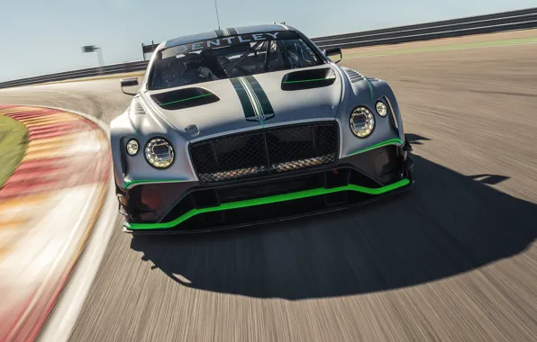 Bentley, Continental, гоночное авто, вид спереди, GT3, 2018