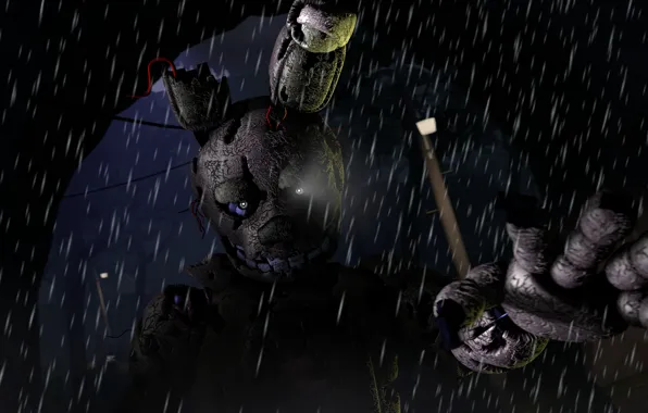 Дождь, Five Nights At Freddy's, Пять ночей у Фредди, механическая кукла
