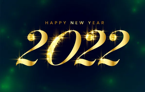 Картинка фон, золото, цифры, Новый год, golden, new year, happy, decoration