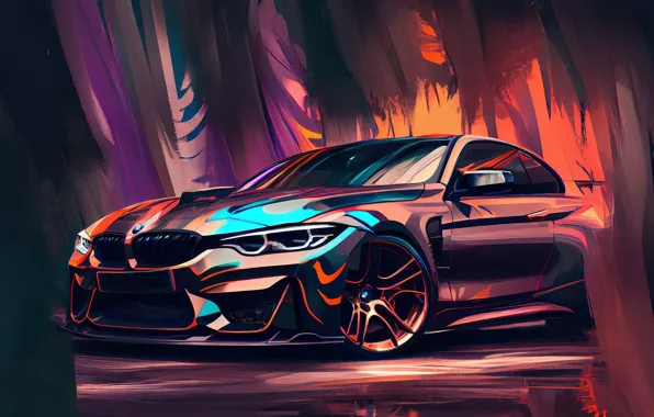 Картинка bmw, drawing, sports car