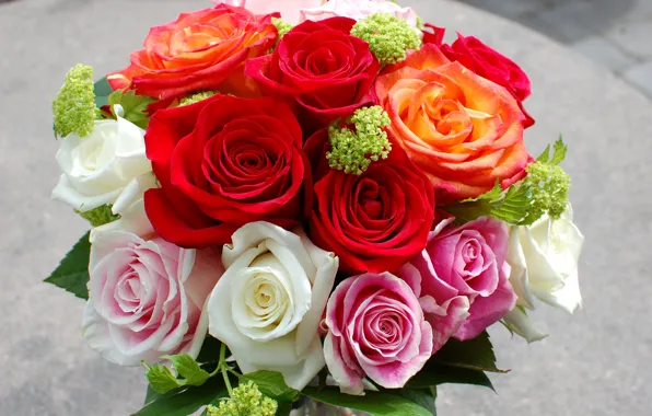 Яркие, розы, букет, roses, bouquets
