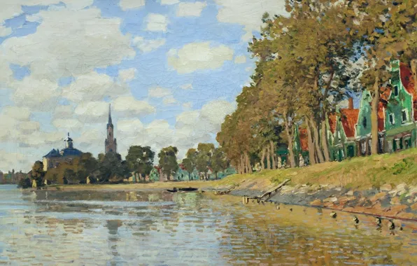 Пейзаж, картина, Клод Моне, Зандам