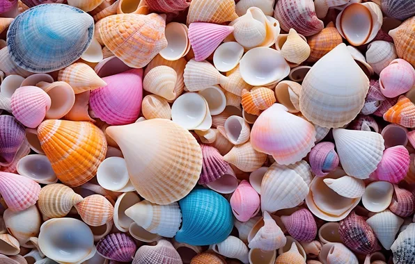 Песок, море, пляж, фон, colorful, ракушки, beach, sea