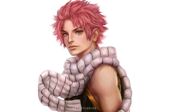 Арт, парень, Fairy Tail, Нацу, natsu dragneel, Хвост феи