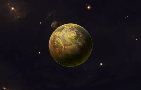 Звезды, Планета, Космос, Star Wars, Stars, Space, Спутник, Planet
