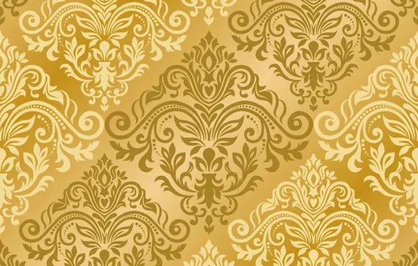 Узор, vector, текстура, золотой, орнамент, with, pattern, ornament