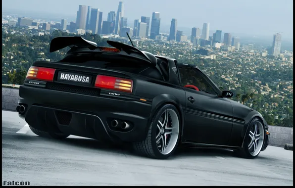 Тюнинг, черная, turbo, Toyota, сокол, hayabusa, тоета