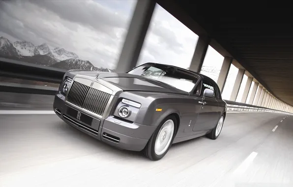 Картинка горы, купе, Rolls-Royce, Phantom, Coupe, фантом, ролс-ройс, люксовый автомобиль