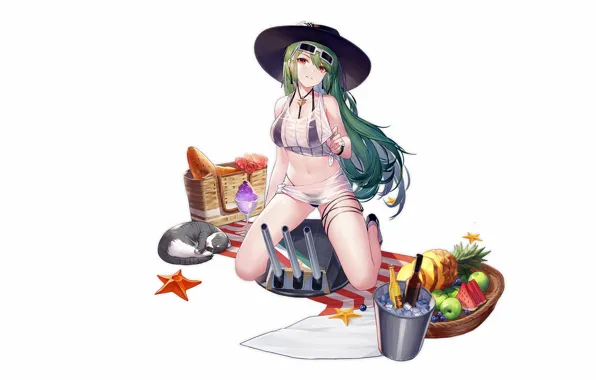 Girl, sexy, cleavage, long hair, boobs, anime, beautiful, pretty