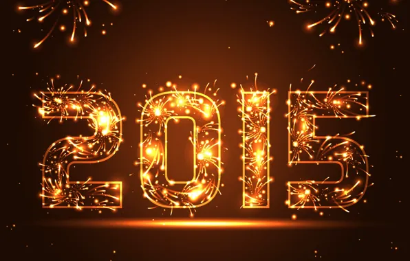 Картинка салют, Новый Год, gold, New Year, fireworks, Happy, sparkle, 2015