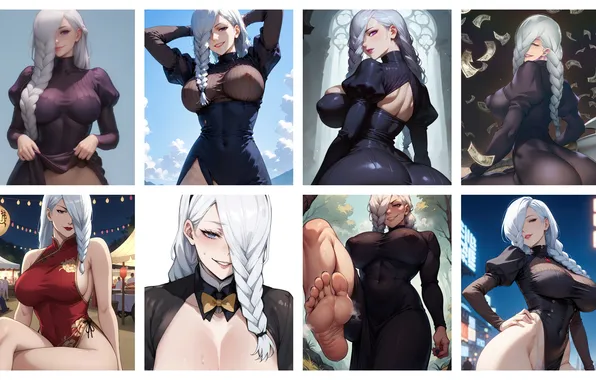 Anime, art, tits, sexy babe, anime girl, Jujutsu Kaisen, mei mei