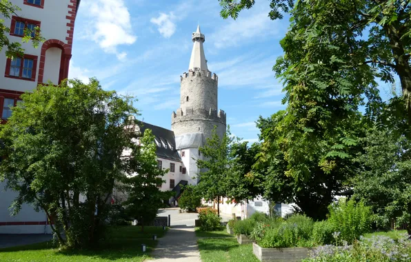 Germany, Burg, Osterburg, Weida Thüringen, Turm, Mittelalter