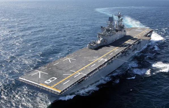 Картинка океан, палуба, ход, LHD8, УДК, USS Makin Island