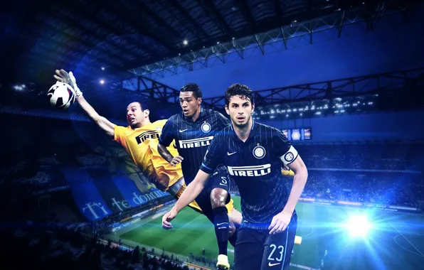 Wallpaper, sport, stadium, football, San Siro, Inter Milan, players