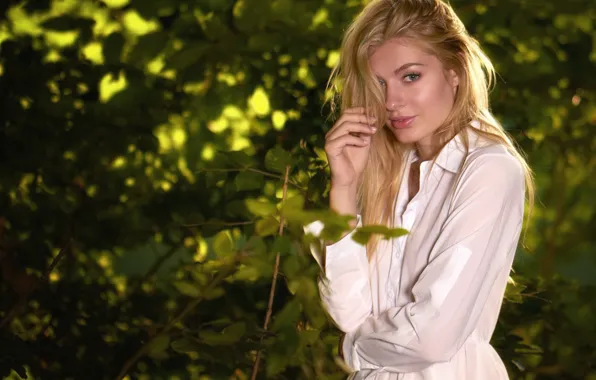 Картинка взгляд, лицо, волосы, милашка