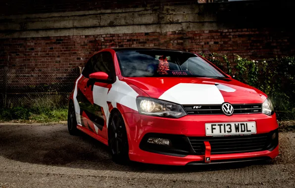 Volkswagen, Red, design, Custom, Polo, Camo