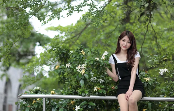 Девушка, азиатка, милашка