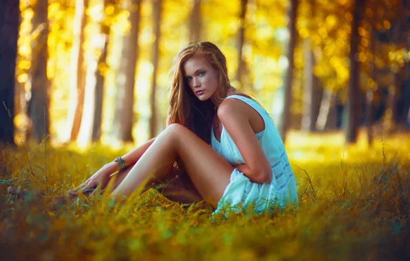 Картинка Girl, Light, Nature, Beautiful, Model, Color, Sunset, Beauty