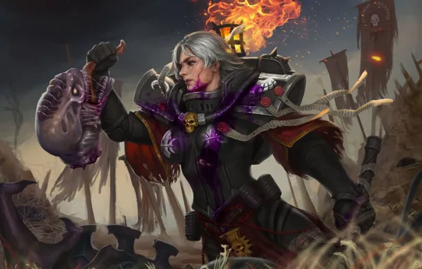 Gun, warhammer, girls, haos, warhammer 40 000, sisters of battle, warhammer 40.000, warp
