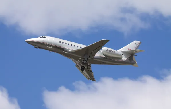 Картинка небо, полет, самолёт, 2000, реактивный, административный, Dassault Falcon