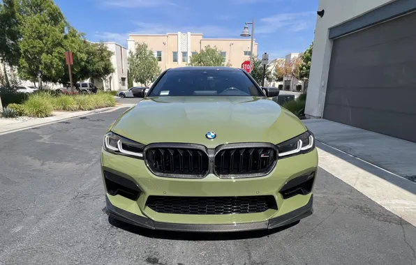 Green, F90, M5 Competition, Front end