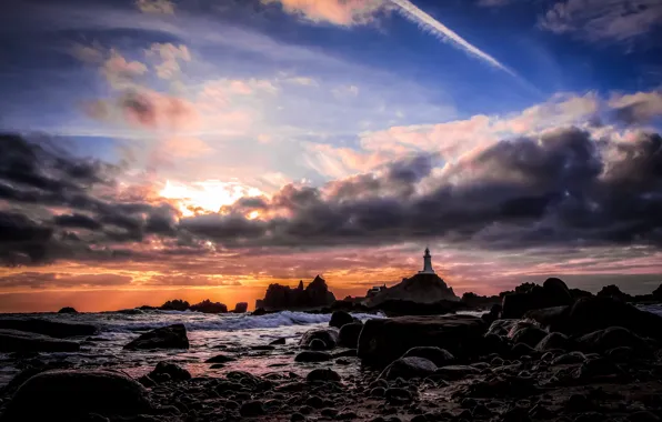 Море, пейзаж, закат