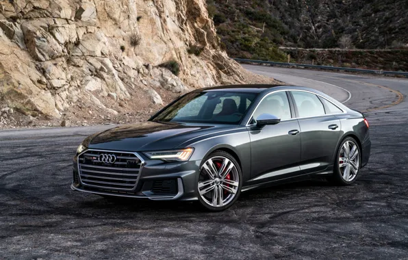 Audi, седан, в горах, Audi A6, 2020, Audi S6, US-version