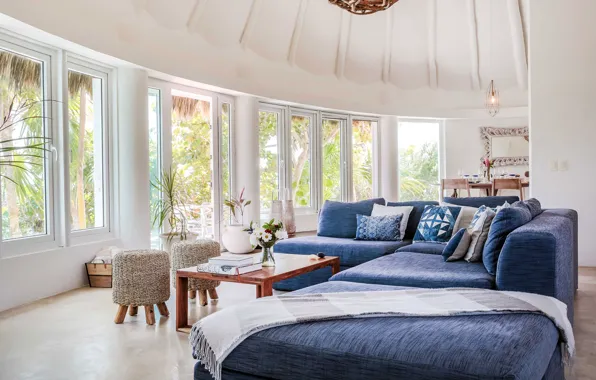 Вилла, интерьер, Mexico, гостиная, Tulum, Casa Niños