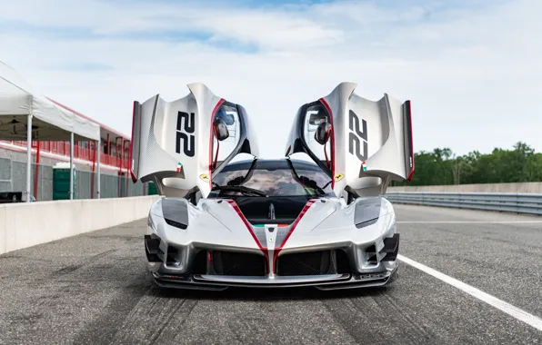 Ferrari, FXX, front view, track car, Ferrari FXX-K Evo