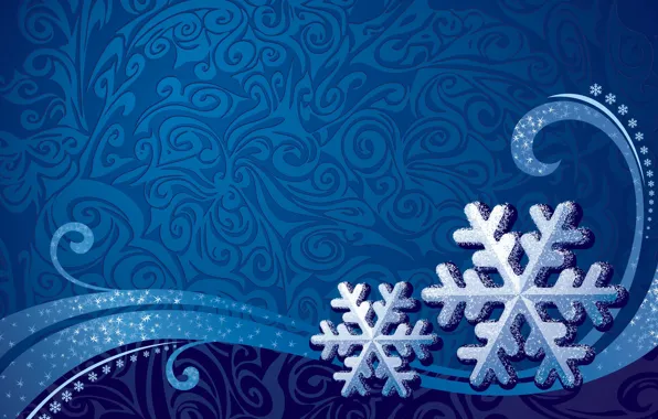 Картинка снежинки, фон, узоры, текстура