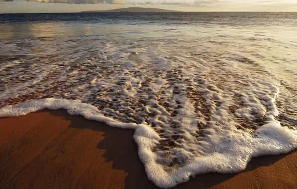 Картинка песок, море, берег, волна