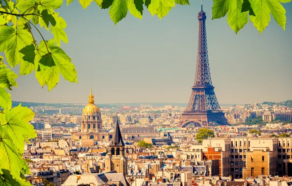 Картинка Франция, Париж, Дома, Город, Эйфелева Башня