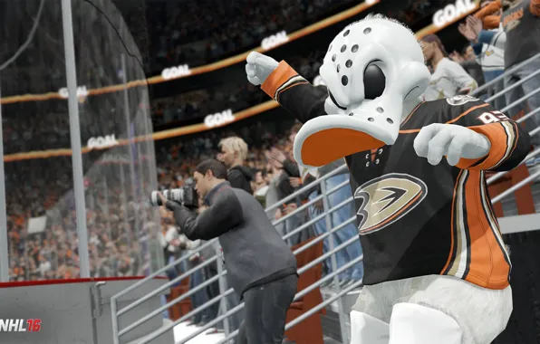 Игра, талисман, утка, нхл, nhl, Anaheim Ducks, Анахайм, mascot