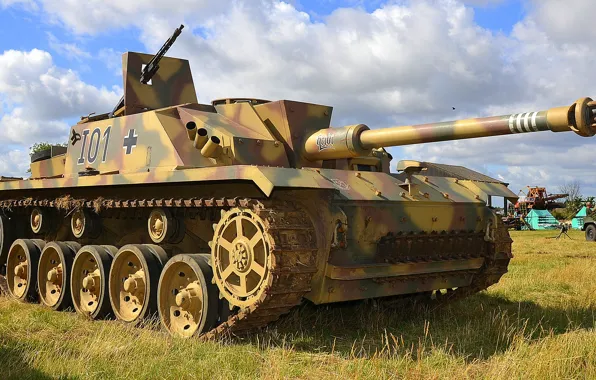 Картинка войны, бронетехника, орудие, StuG III, мировой, Второй, времён, штурмовое