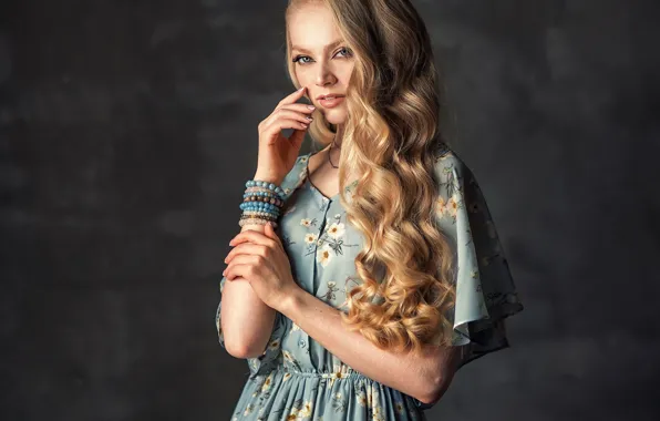 Девушка, лицо, поза, фото, волосы, макияж, блондинка, красотка
