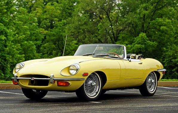 Картинка Jaguar, ягуар, кабриолет, E-Type, 1968