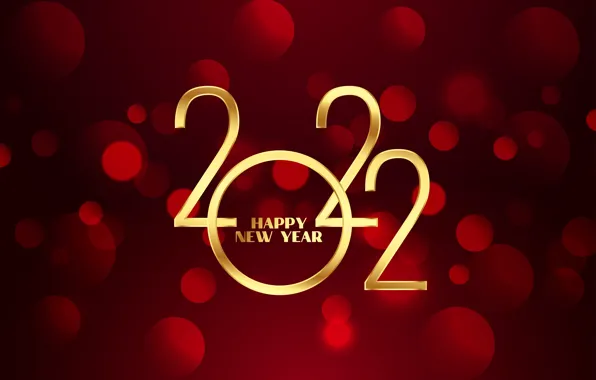 Фон, золото, цифры, Новый год, red, golden, new year, happy