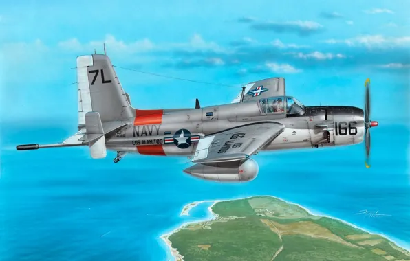 США, палубный противолодочный самолёт, Grumman AF Guardian, US NAVY, Grumman AF-3S Guardian, американская палубная противолодочная …