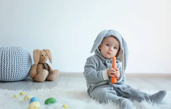 Игрушка, ребенок, морковка, маленький, малыш, костюм